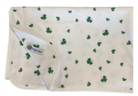BABY BLANKET OF SCATTERED SHAMROCKS